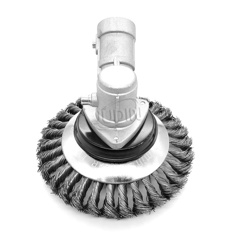 Rrota me tela çeliku Garden Weed Brush Kositës lëndinë Ngrënësi bari (5)