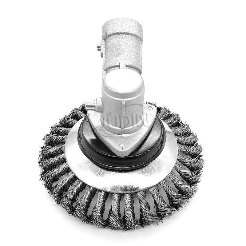 Steel Wire Wheel Garden Weed Brush Lawn Mower Grass Eater (5)